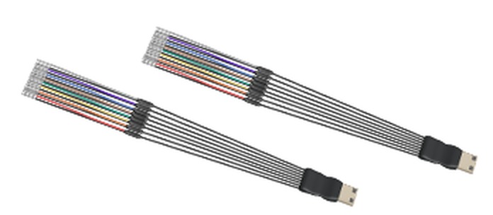 Coaxial shielded probe cable