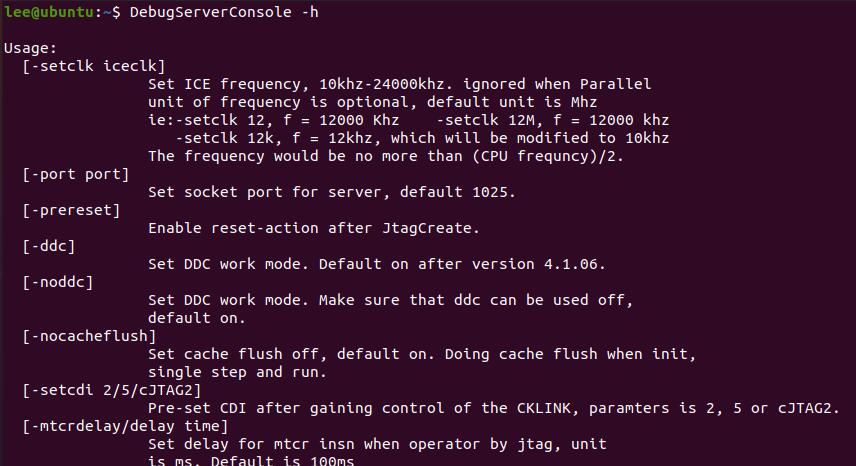 cklink_jtag_linux_debugserverconsole_help