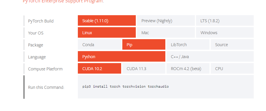 pytoch-install